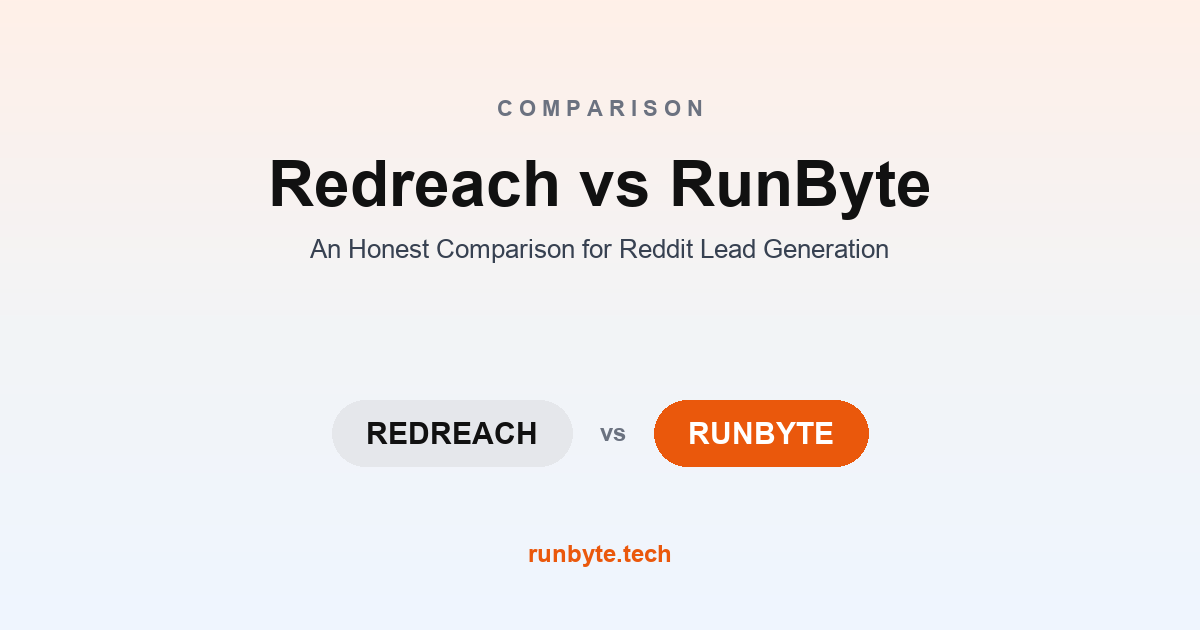 Redreach vs RunByte: An Honest Comparison for Reddit Lead Generation